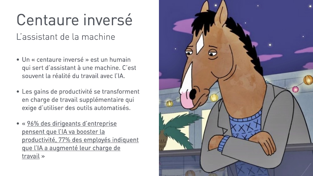 Centaure inversé, l'assistant de la machine